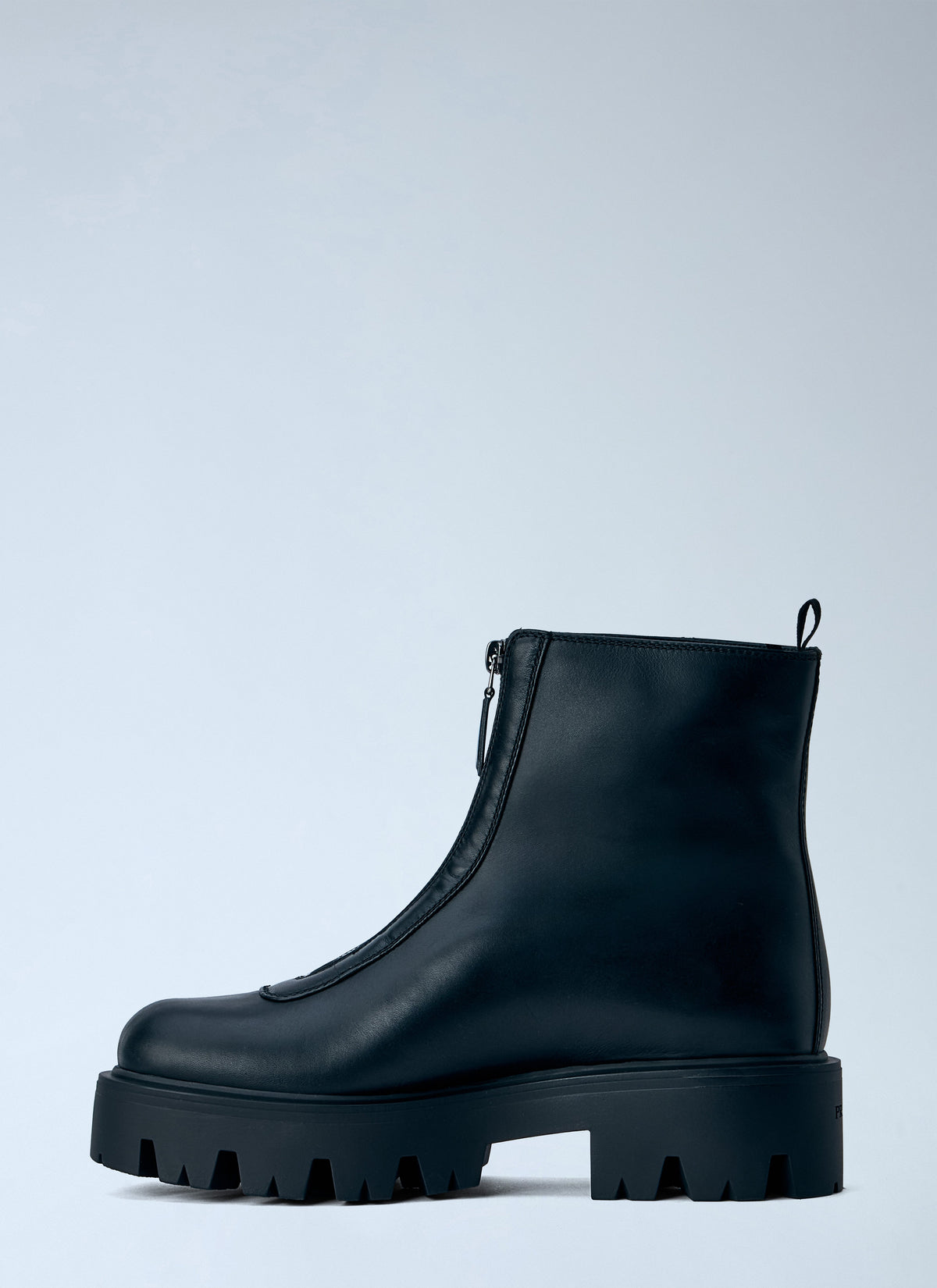 Prada Women Leather Zipper Booties PRADA
