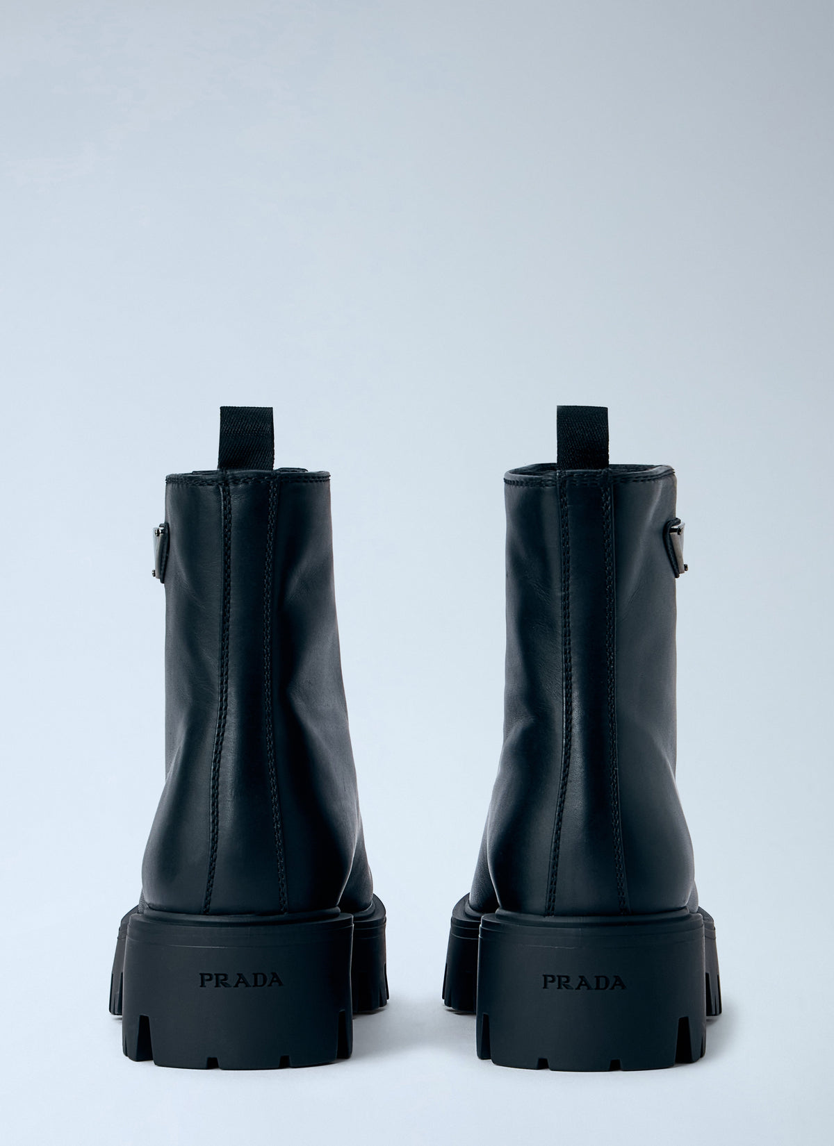 Prada Women Leather Zipper Booties PRADA
