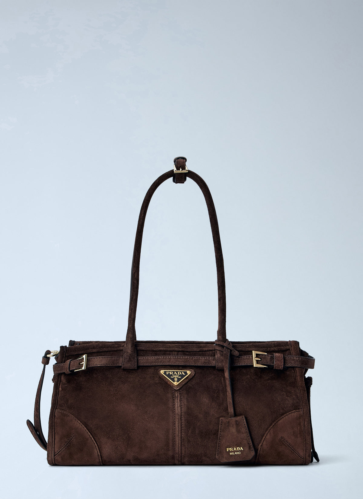 Prada Women Medium Bonnie Suede Leather Handbag PRADA