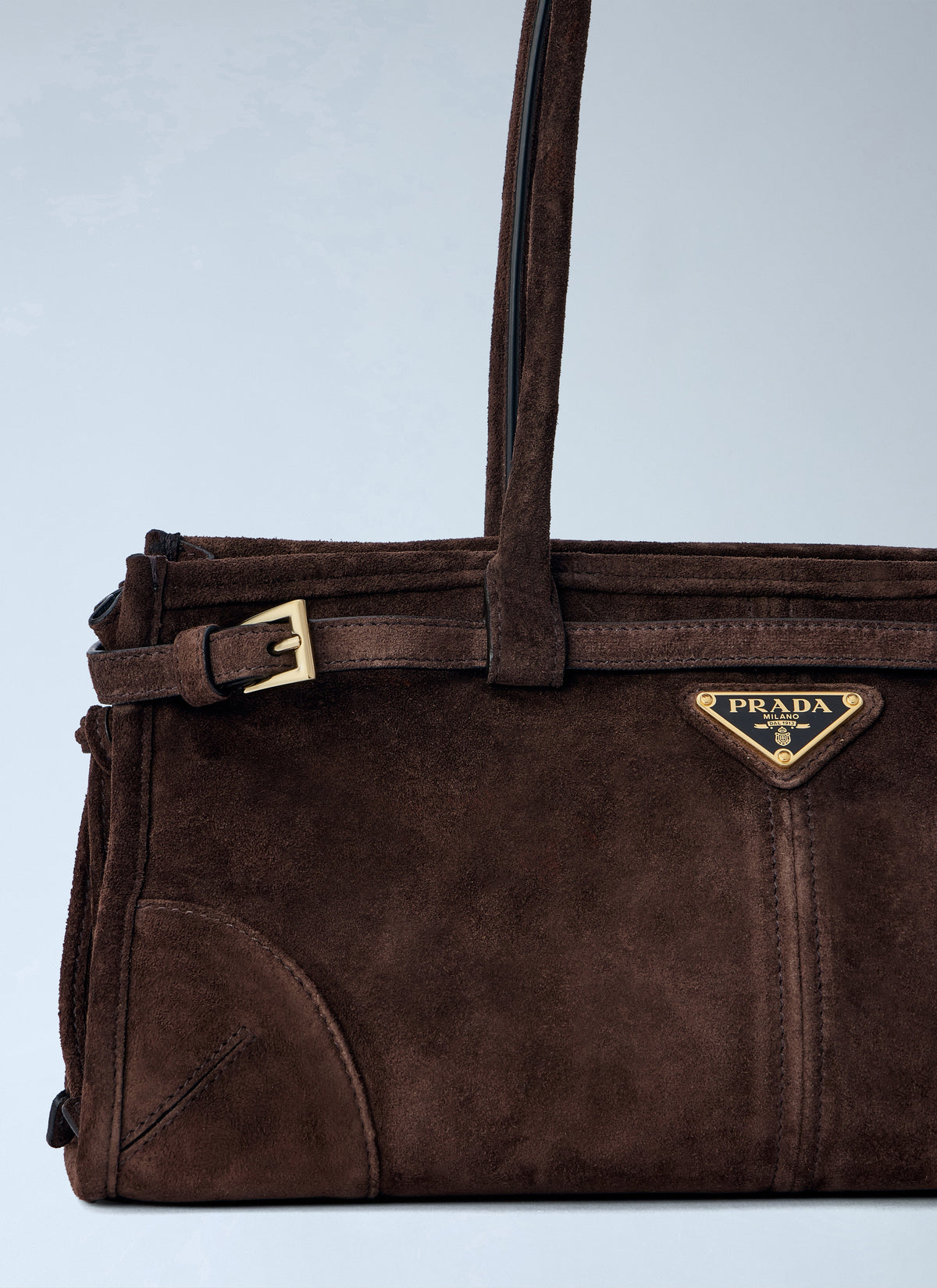 Prada Women Medium Bonnie Suede Leather Handbag PRADA