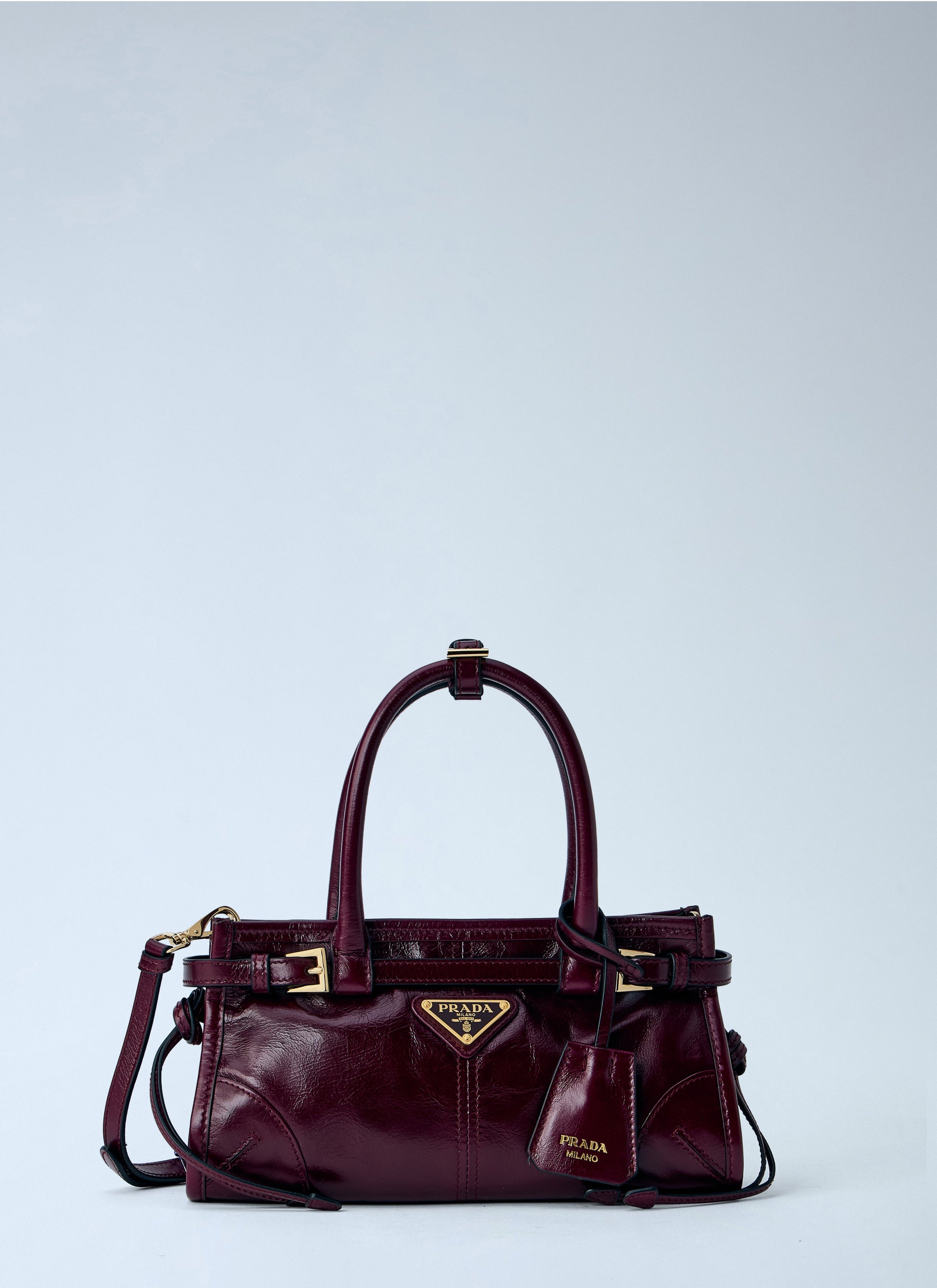 Prada Women Mini Bonnie Leather Handbag PRADA