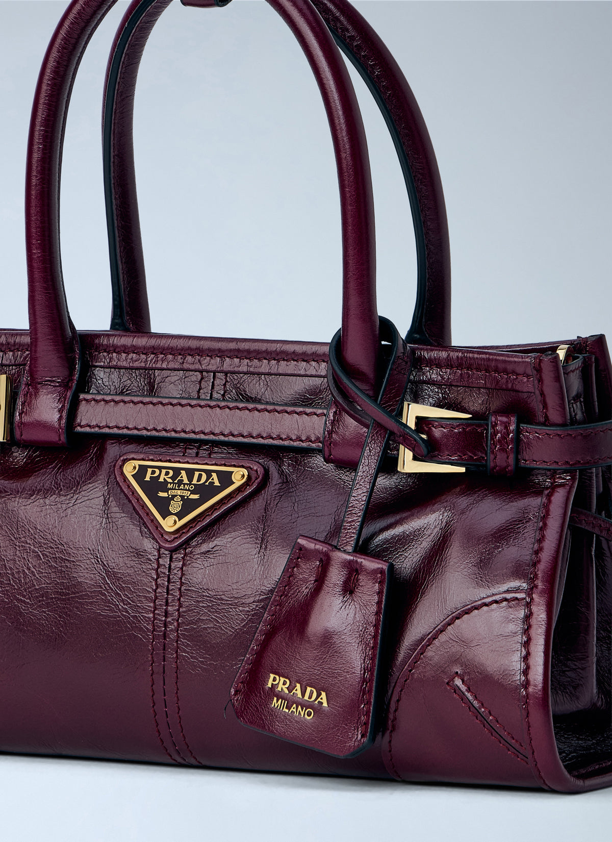 Prada Women Mini Bonnie Leather Handbag PRADA