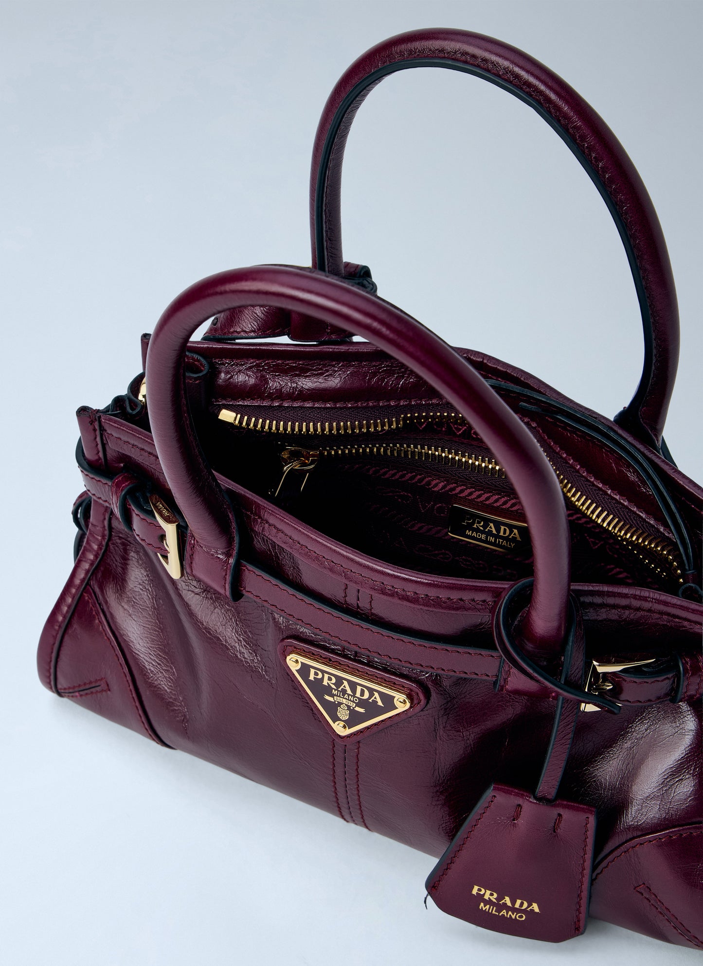 Prada Women Mini Bonnie Leather Handbag PRADA