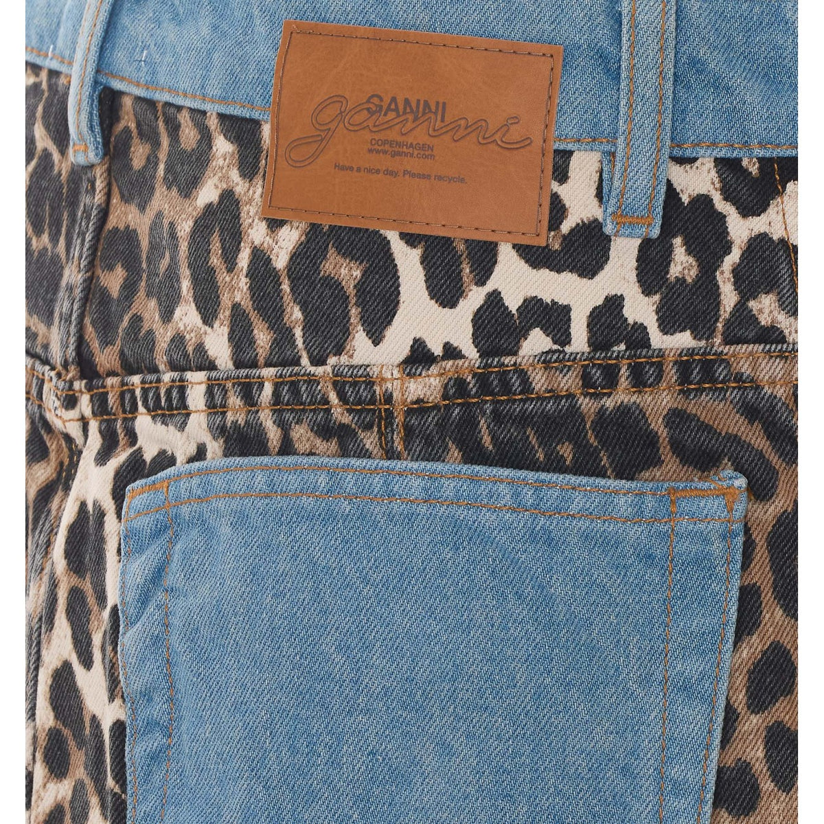 Ganni Women Print Denim Skirt GANNI