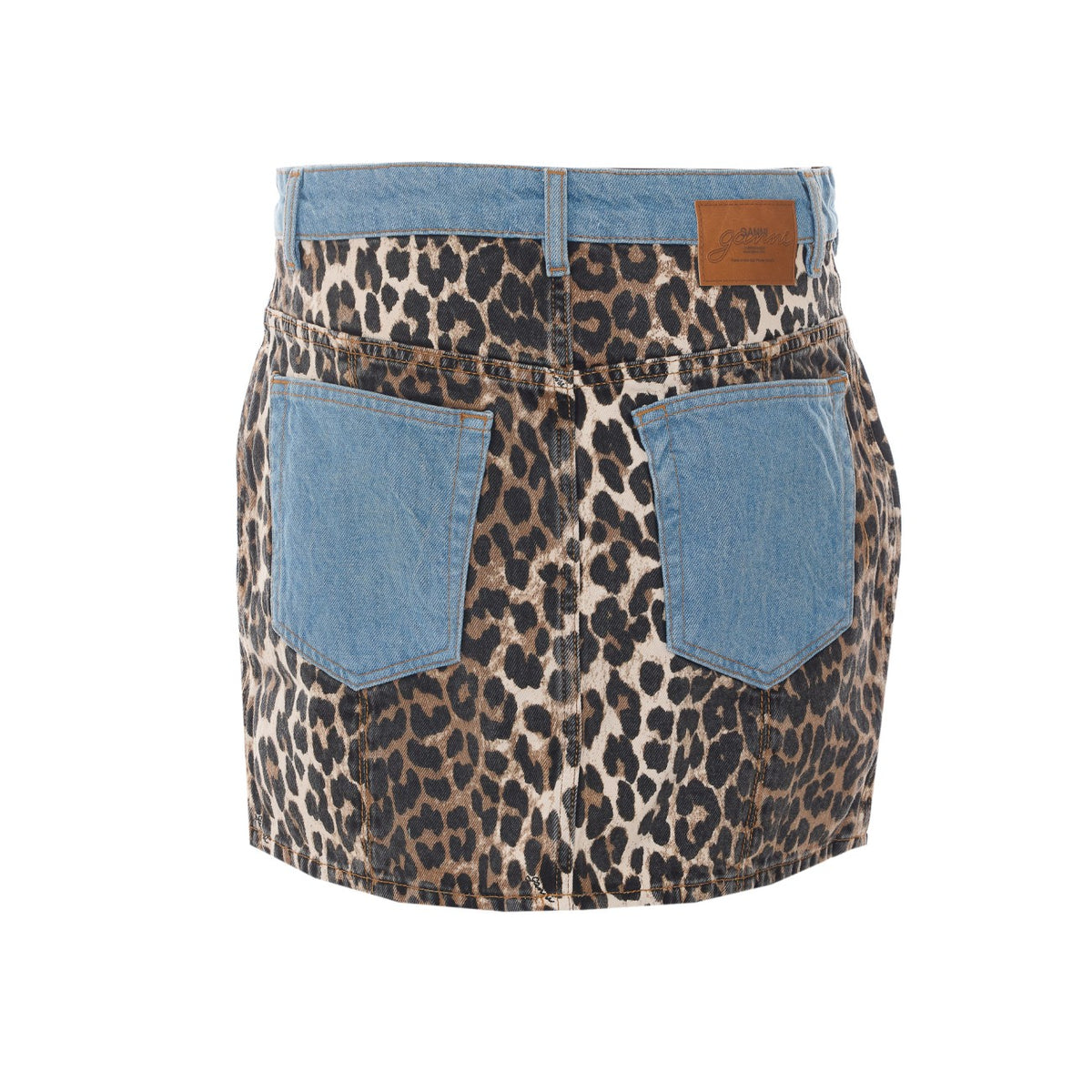 Ganni Women Print Denim Skirt GANNI