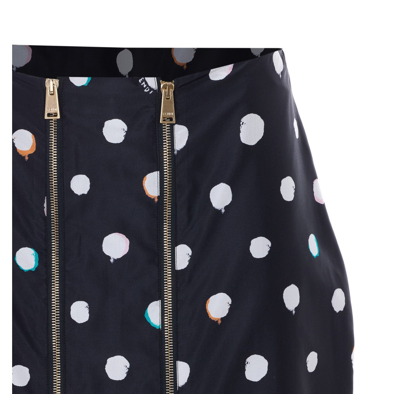 Fendi Women Print Dots Zipped Skirt FENDI