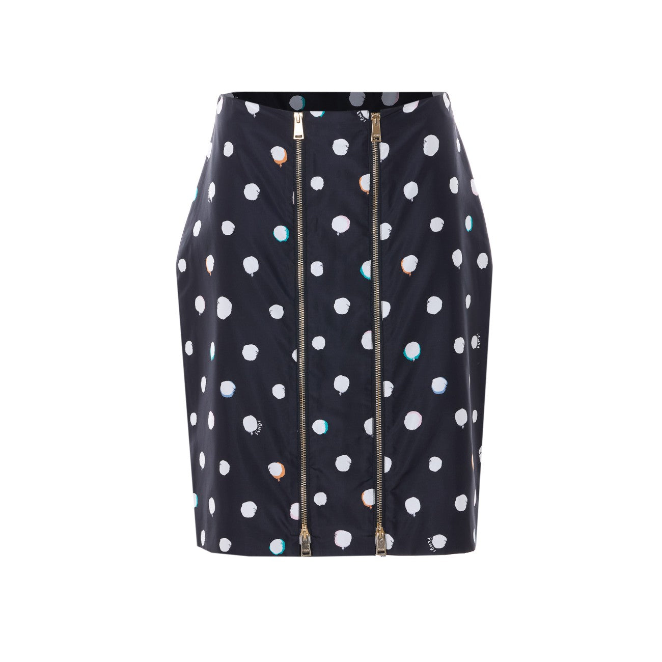 Fendi Women Print Dots Zipped Skirt FENDI