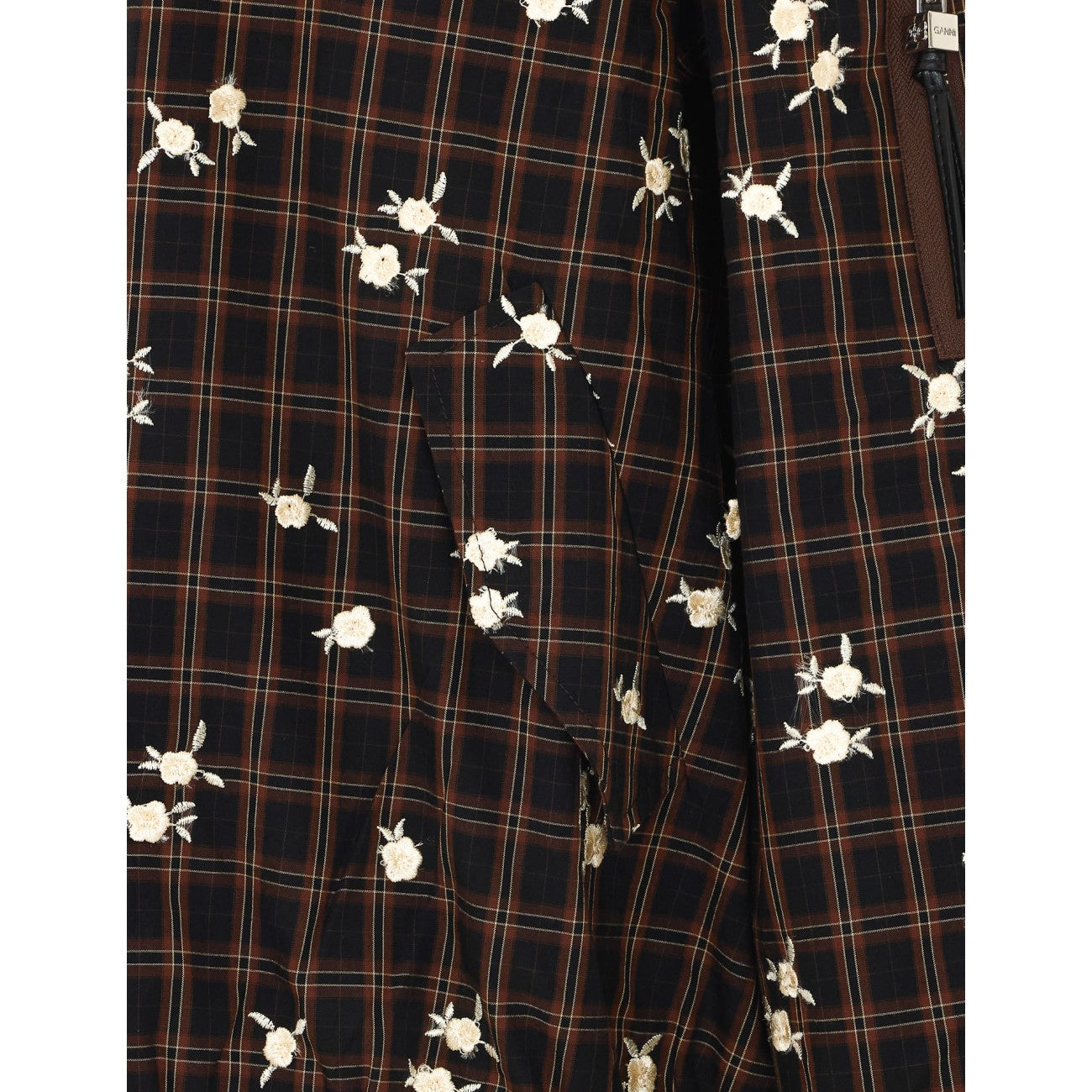 Ganni Women Printed Check Bomber GANNI