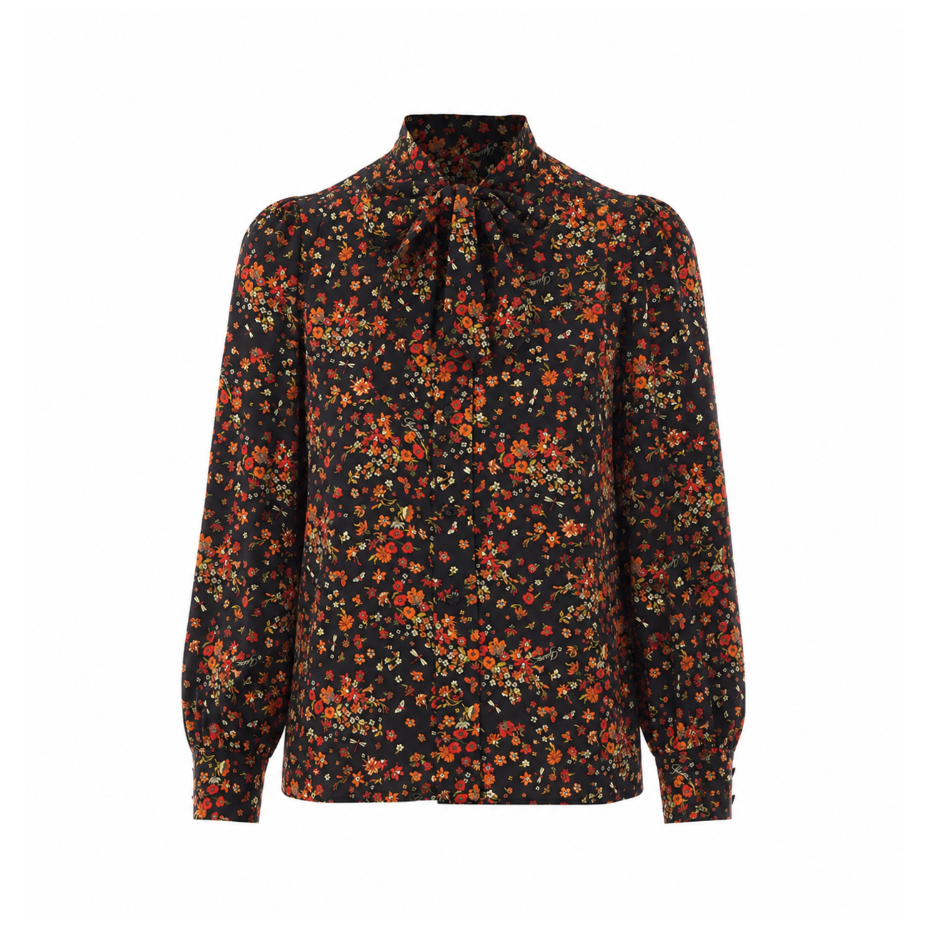 Gucci Women Printed Gucci Silk Shirt GUCCI