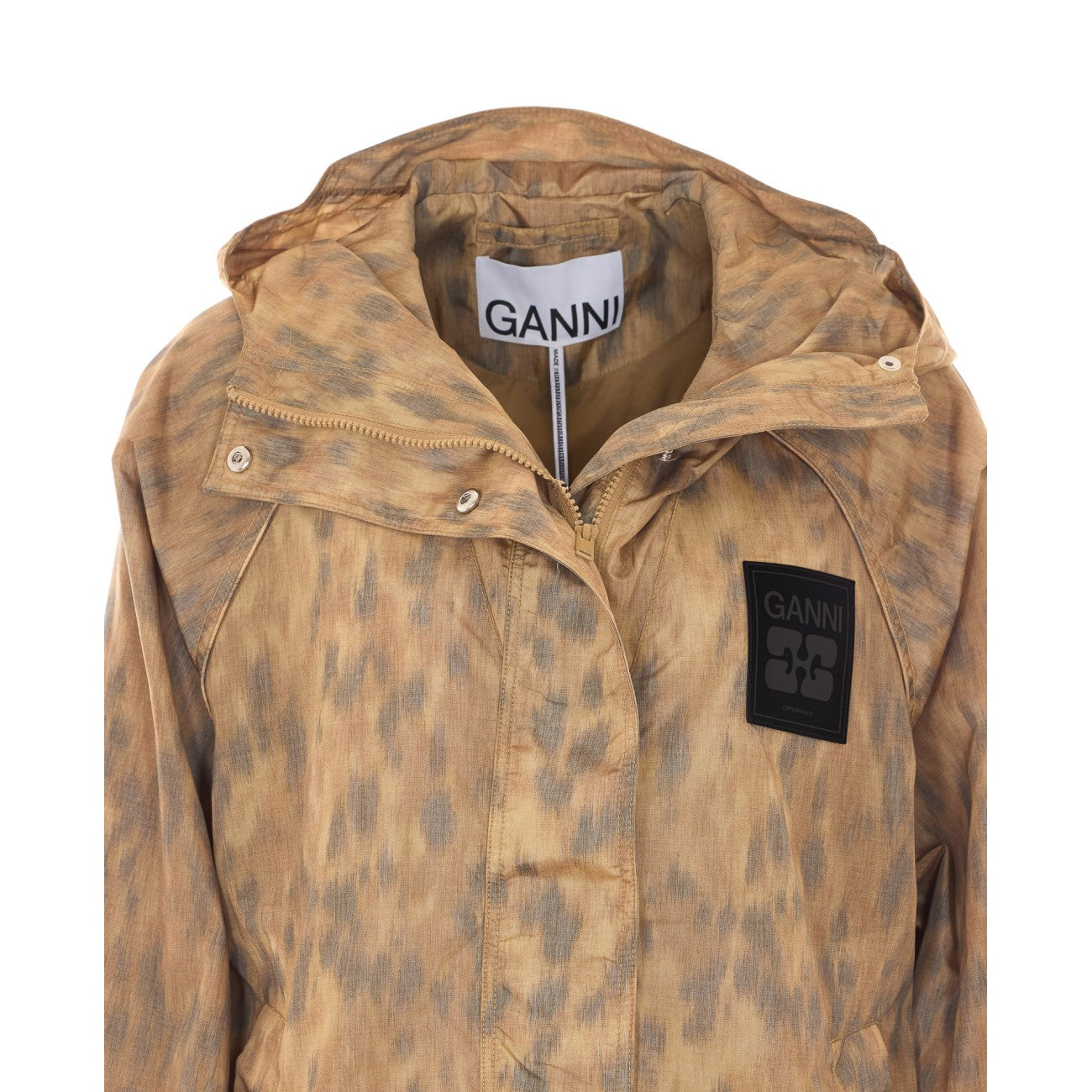 Ganni Women Printed Nylon Flyweight Jacket GANNI