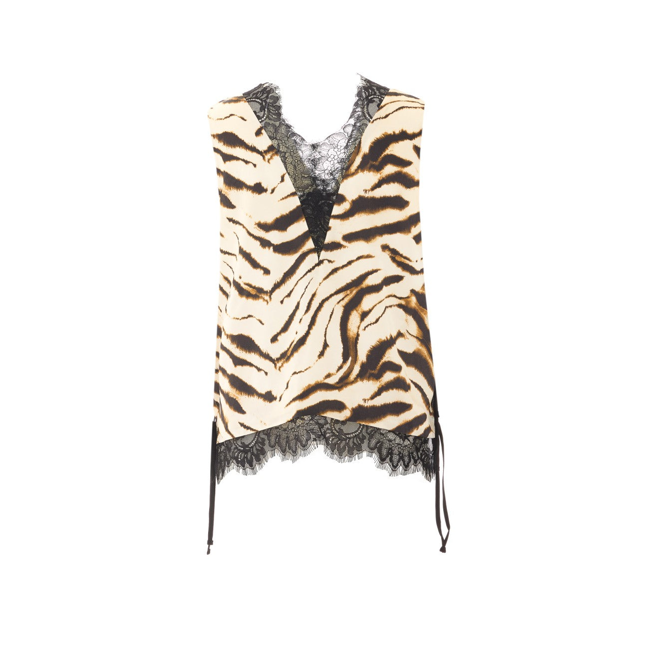 Ganni Women Printed Satin Top GANNI
