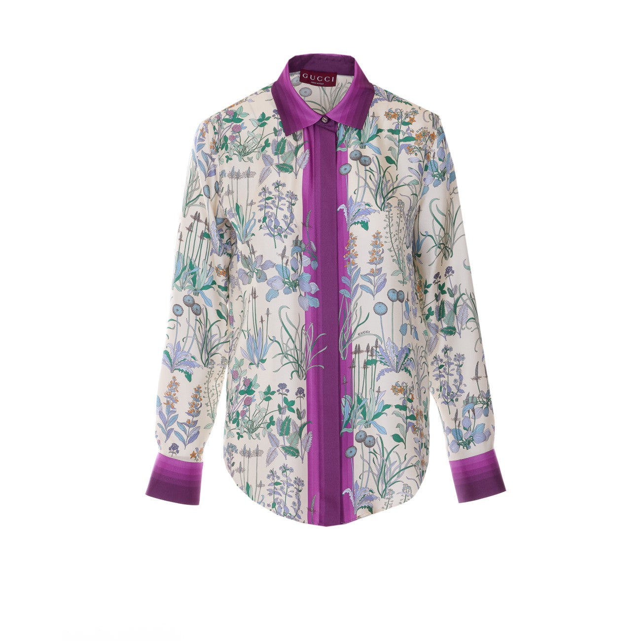 Gucci Women Printed Silk Twill Shirt GUCCI