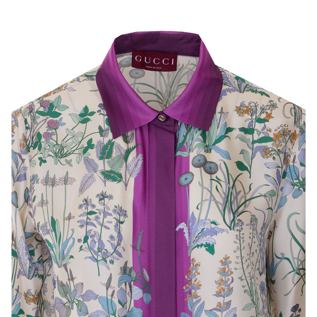 Gucci Women Printed Silk Twill Shirt GUCCI