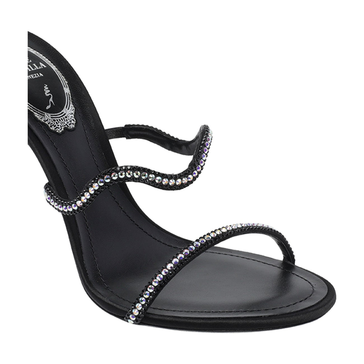 René Caovilla Women Pump Sandals With Rhinestones RENE CAOVILLA