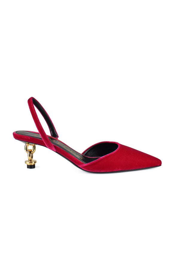 Tom Ford Women Velvet Chain Heel Slingback TOM FORD