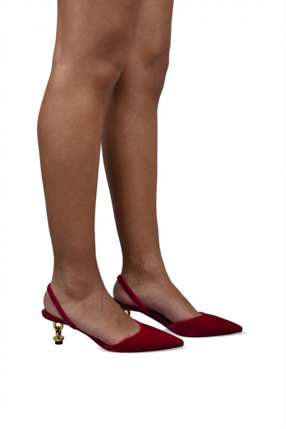 Tom Ford Women Tom Ford Women Velvet Chain Heel Slingback TOM FORD