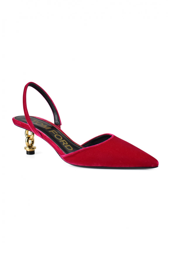 Tom Ford Women Velvet Chain Heel Slingback TOM FORD