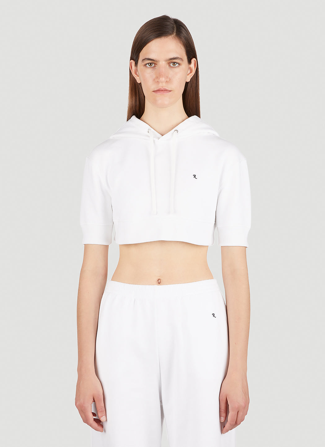 Raf Simons Women Cropped Hooded Sweatshirt RAF SIMONS