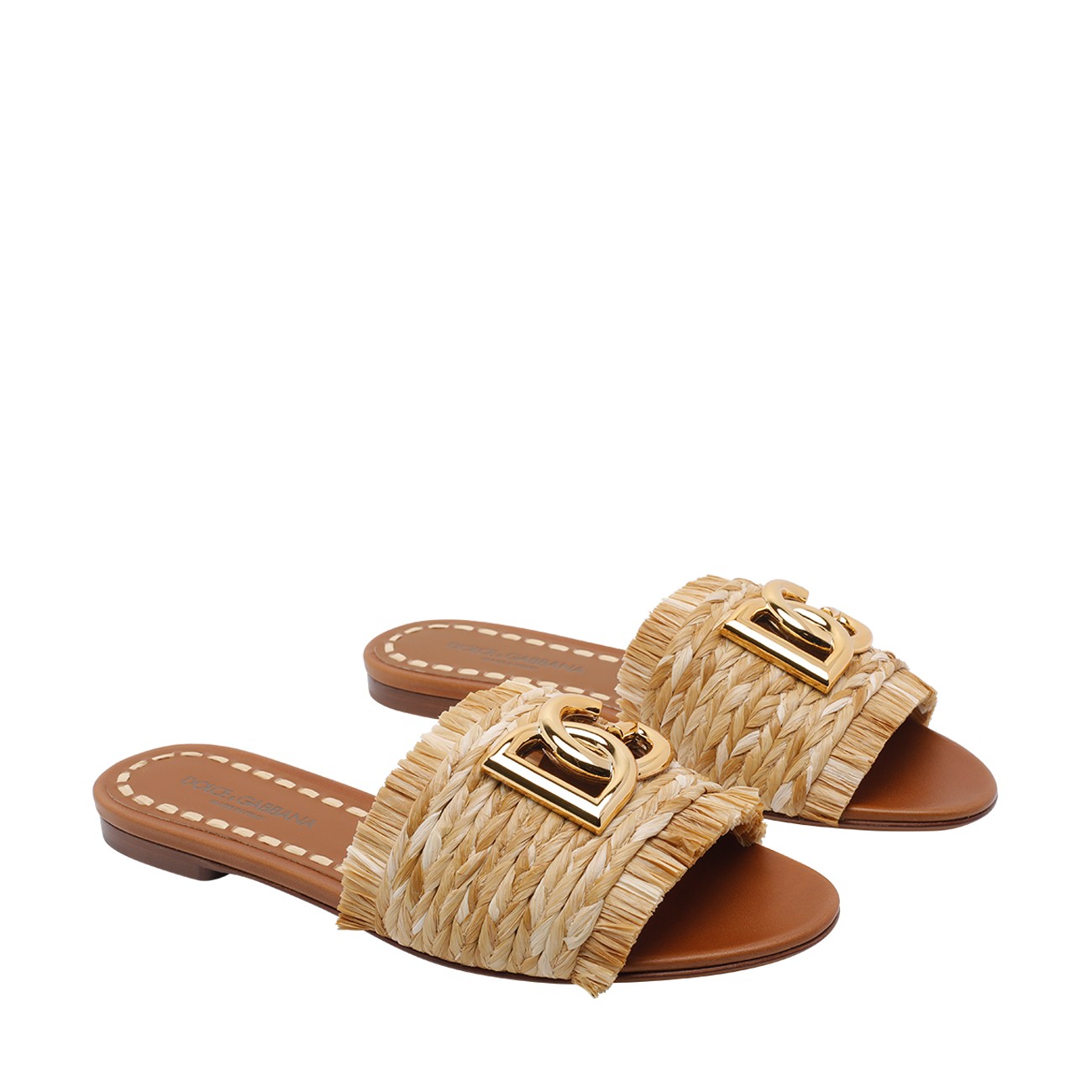 Dolce&Gabbana Women Rafia Braided Slippers DOLCE & GABBANA