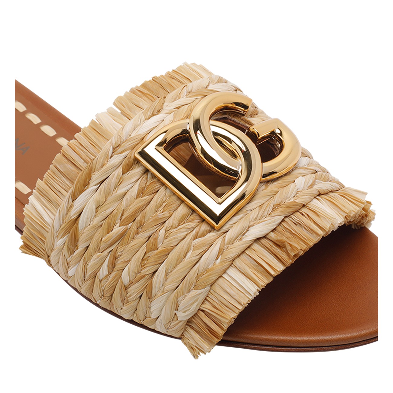 Dolce&Gabbana Women Rafia Braided Slippers DOLCE & GABBANA