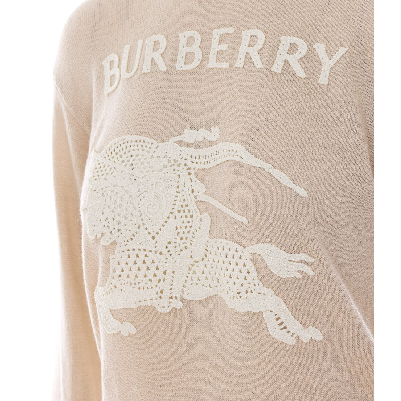 Burberry Women Ramona Sweater With Embroidered Ekd BURBERRY