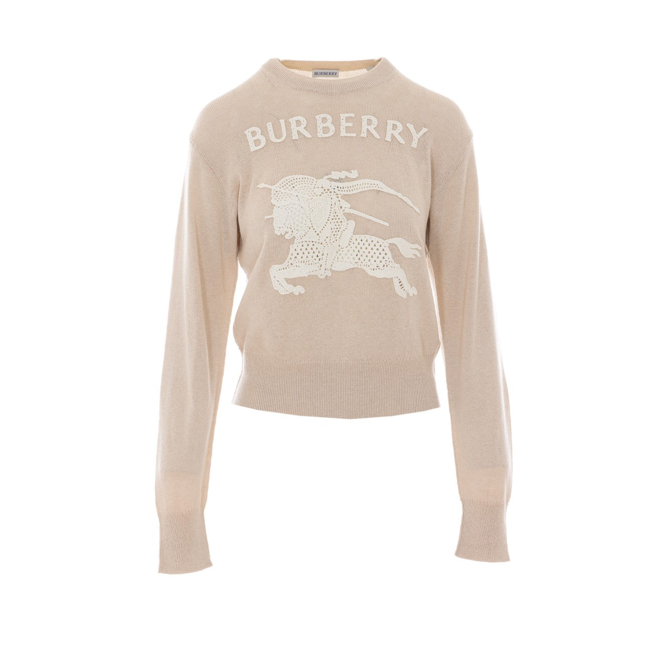 Burberry Women Ramona Sweater With Embroidered Ekd BURBERRY