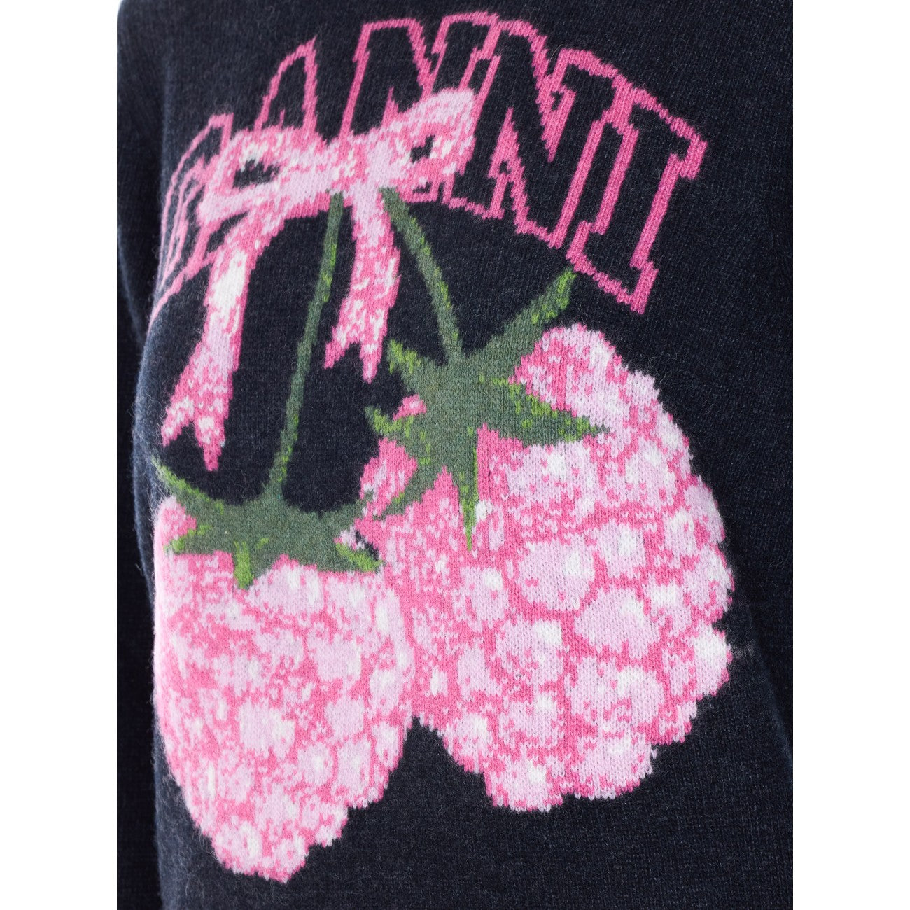 Ganni Women Raspberries Print Logo Sweater GANNI