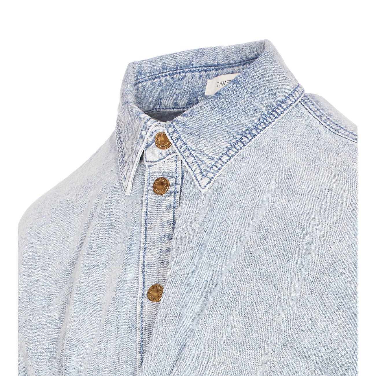 Zimmermann Women Rebellion Denim Wrap Top ZIMMERMANN