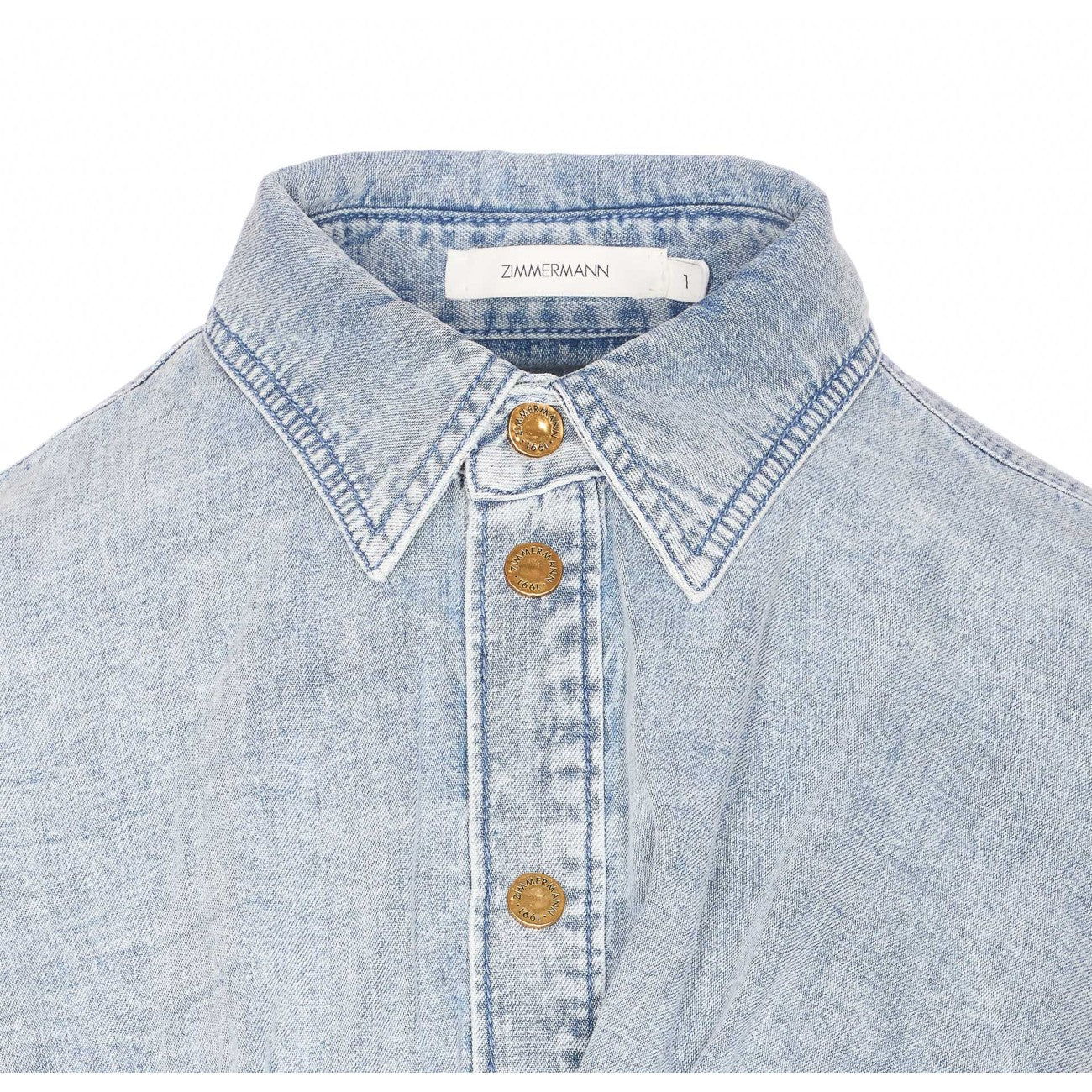 Zimmermann Women Rebellion Denim Wrap Top ZIMMERMANN