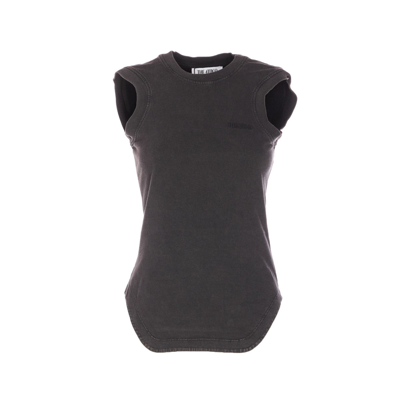 The Attico Women Reese Tank Top With Logo THE ATTICO
