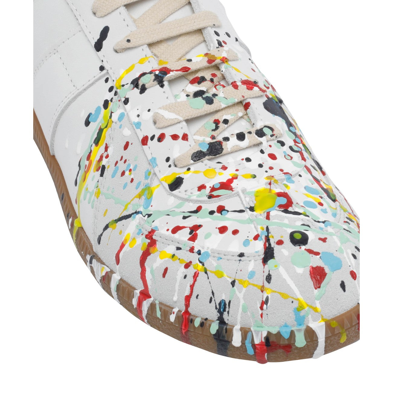 Maison Margiela Men Replica Sneakers With Paint MAISON MARGIELA
