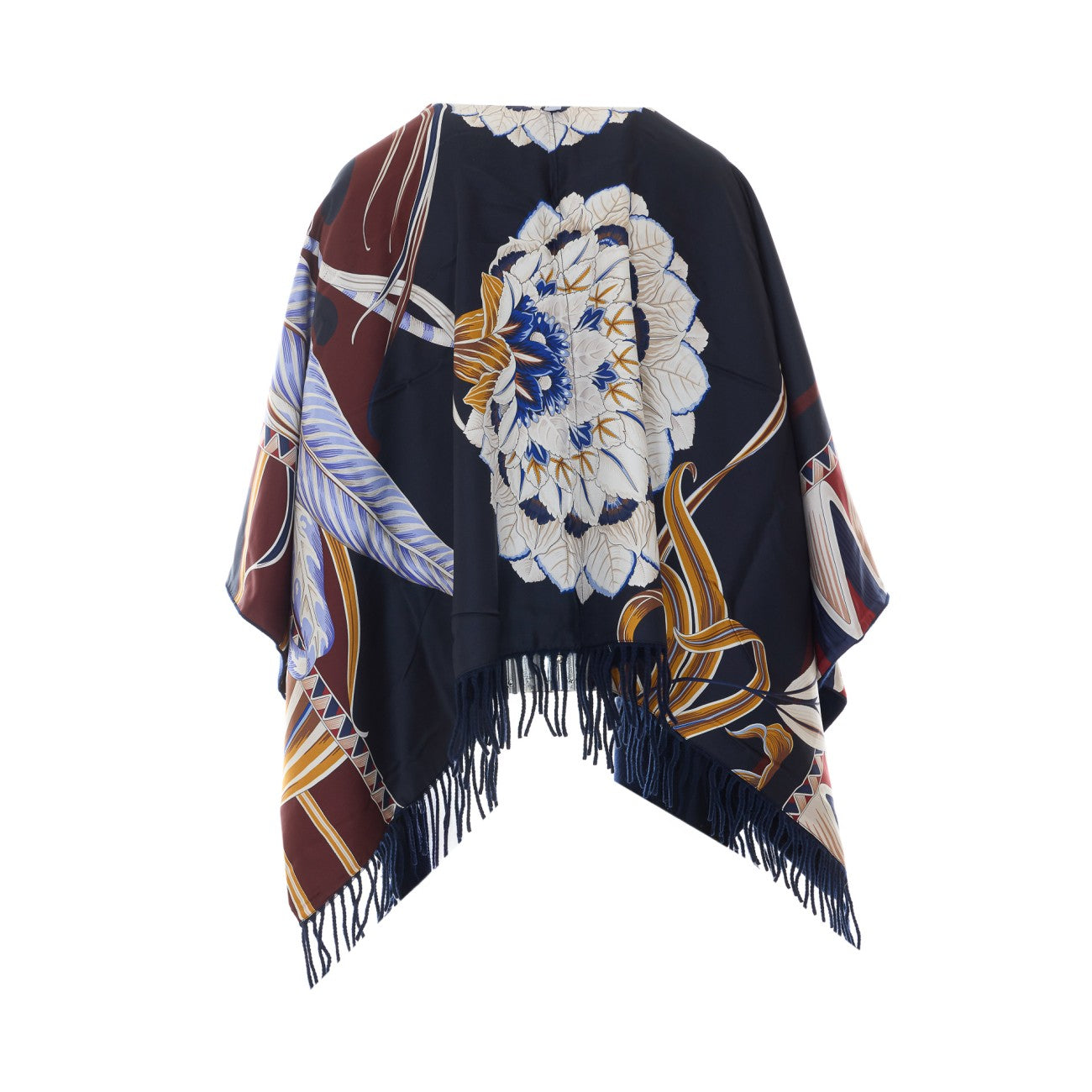 Ferragamo Women Reversible Cape With Giada Print FERRAGAMO
