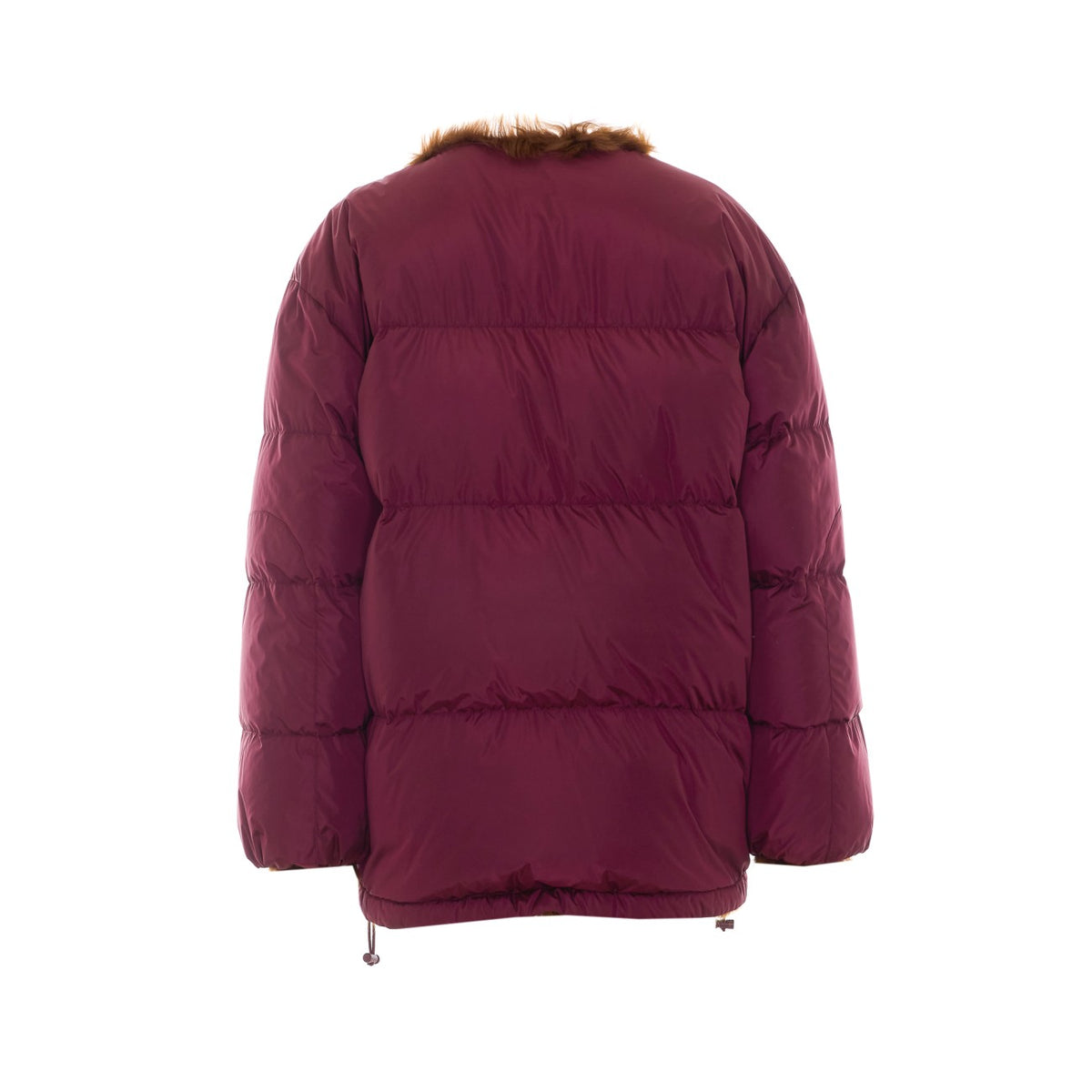 Miu Miu Women Reversible Technical Fabric And Shearling Down Jacket MIU MIU