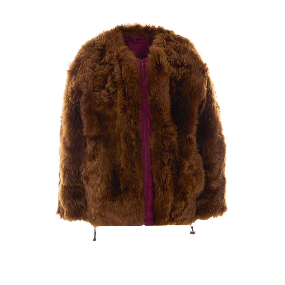 Miu Miu Women Reversible Technical Fabric And Shearling Down Jacket MIU MIU