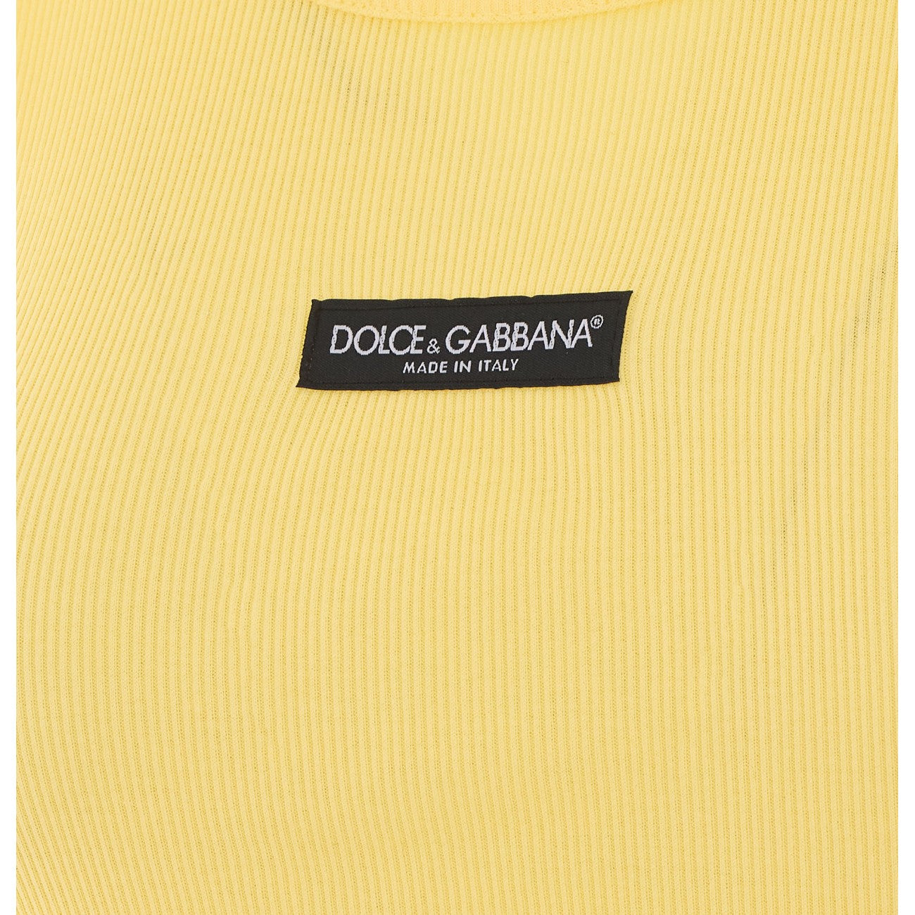Dolce&Gabbana Women Ribbed Jersey Tank Top With Logo DOLCE & GABBANA