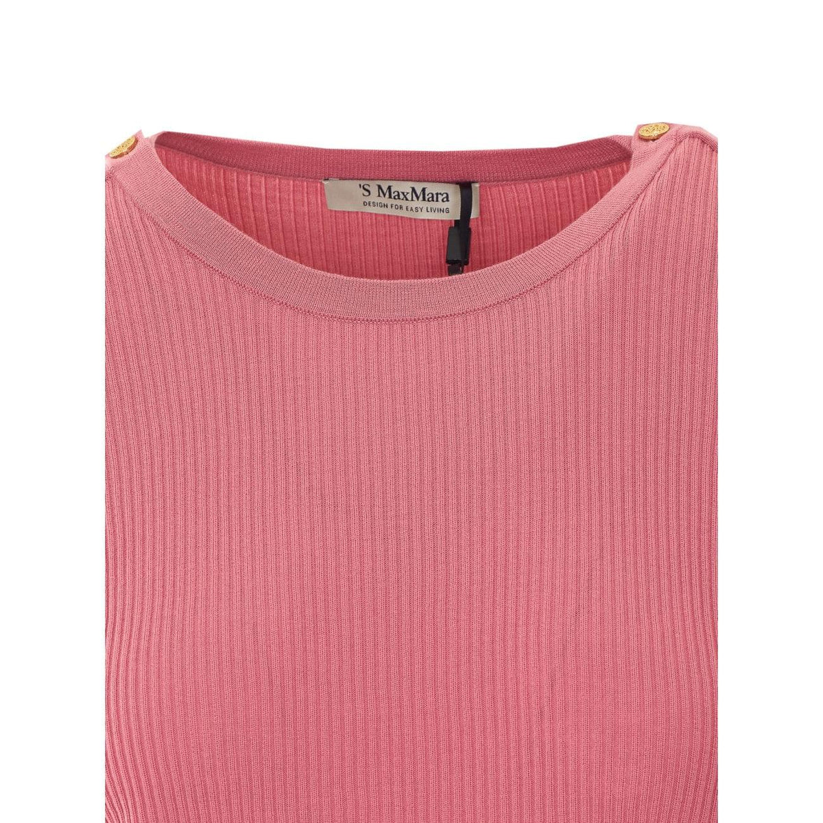 S Max Mara Women Ribbed Smmriviera Short Sleeves Sweater S MAX MARA