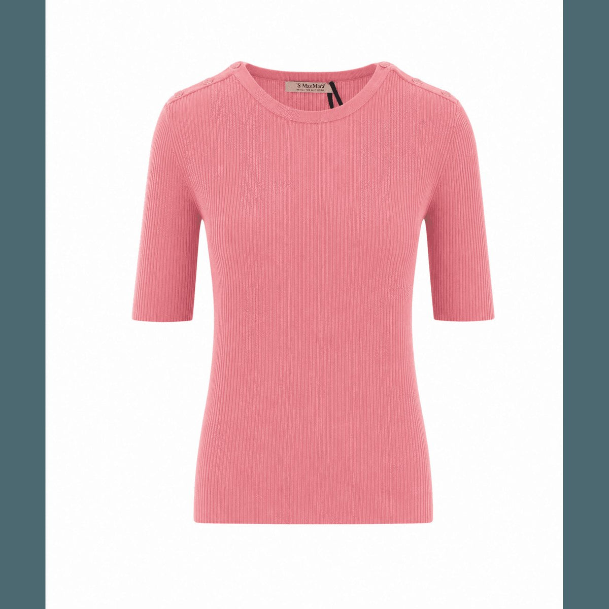 S Max Mara Women Ribbed Smmriviera Short Sleeves Sweater S MAX MARA
