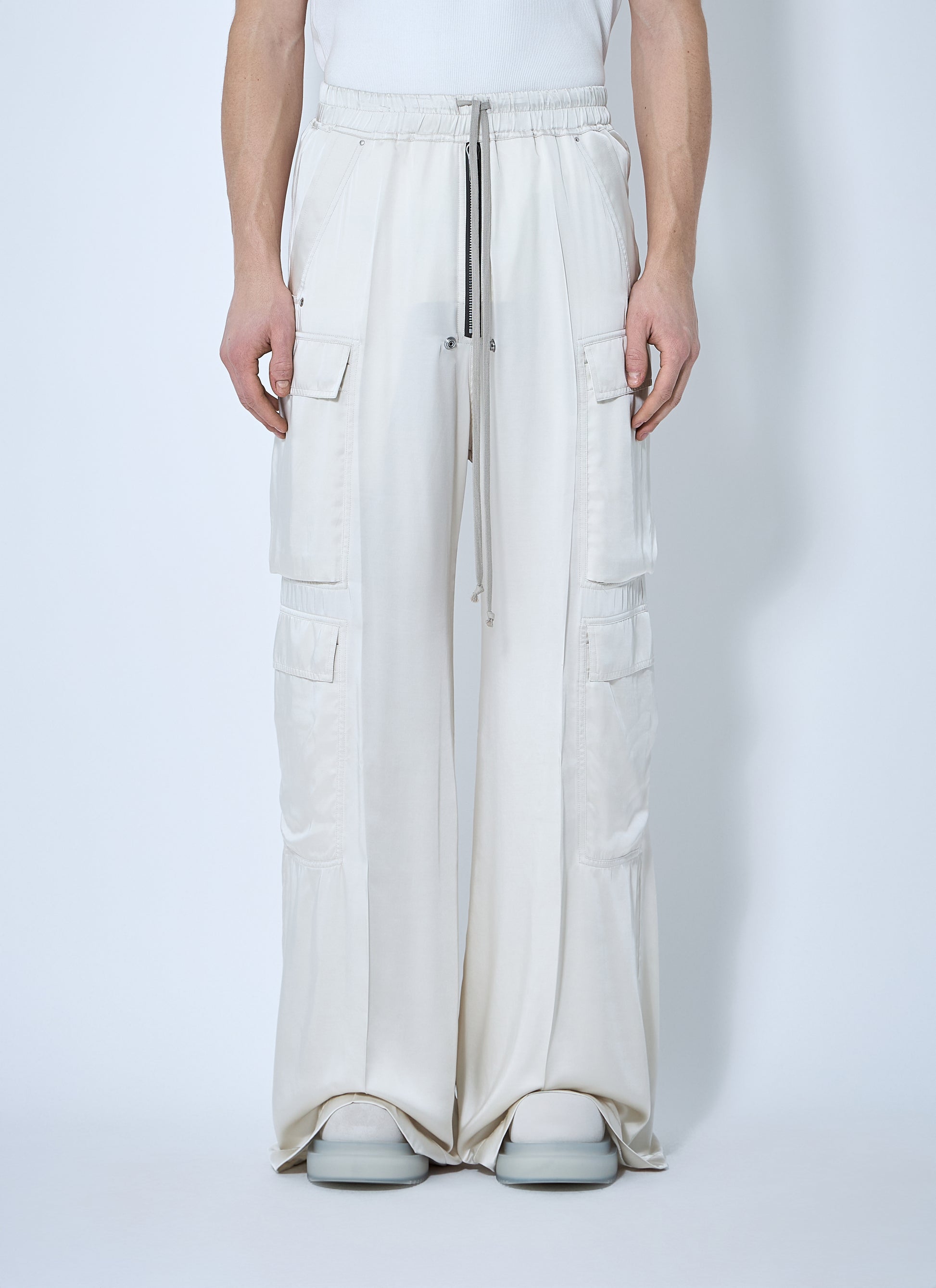 Rick Owens Men Satin Belas Cargo Pants RICK OWENS