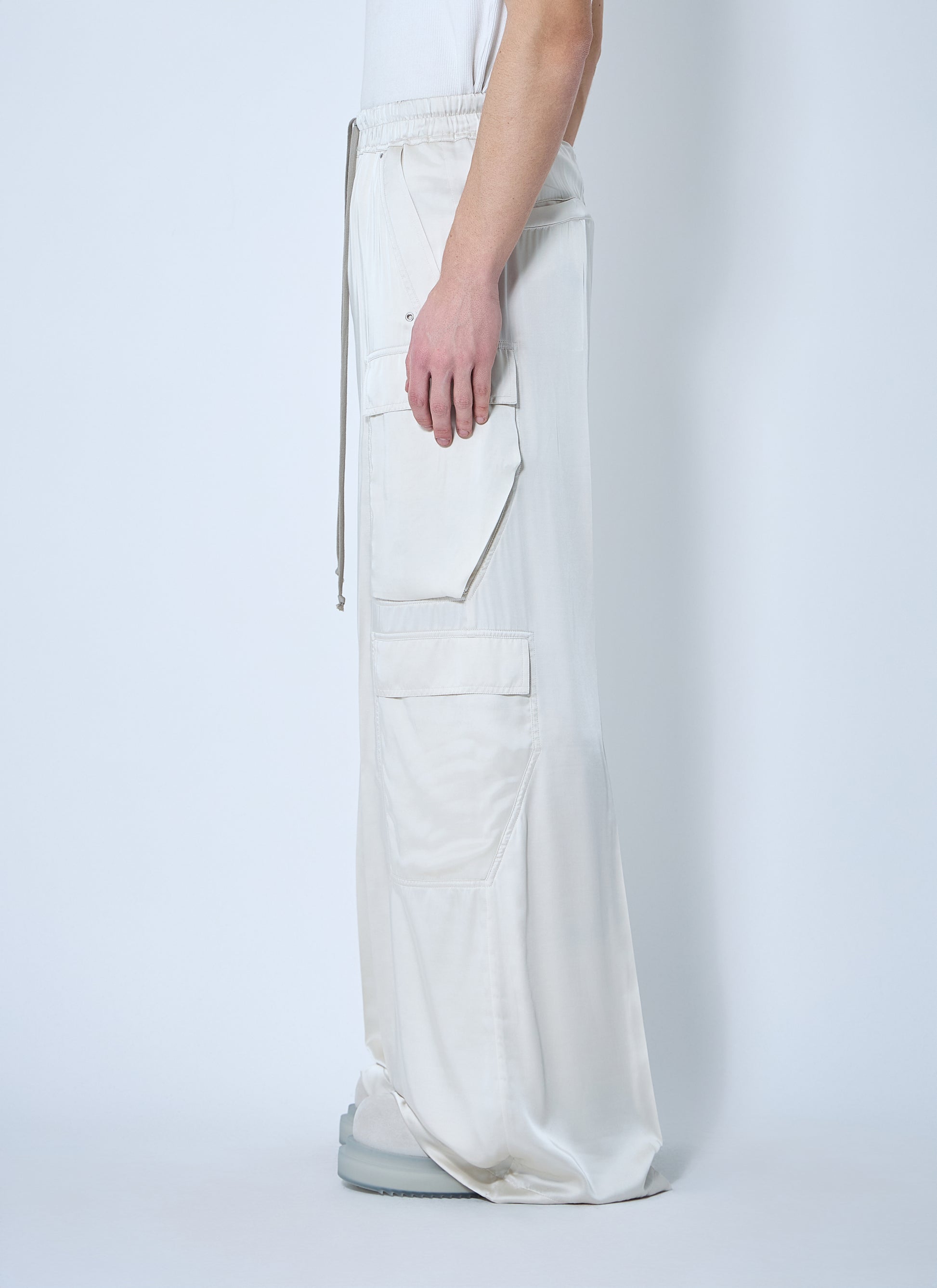 Rick Owens Men Satin Belas Cargo Pants RICK OWENS
