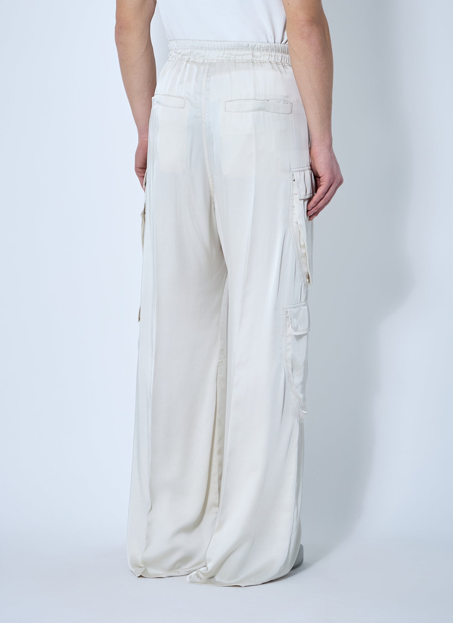 Rick Owens Men Satin Belas Cargo Pants RICK OWENS