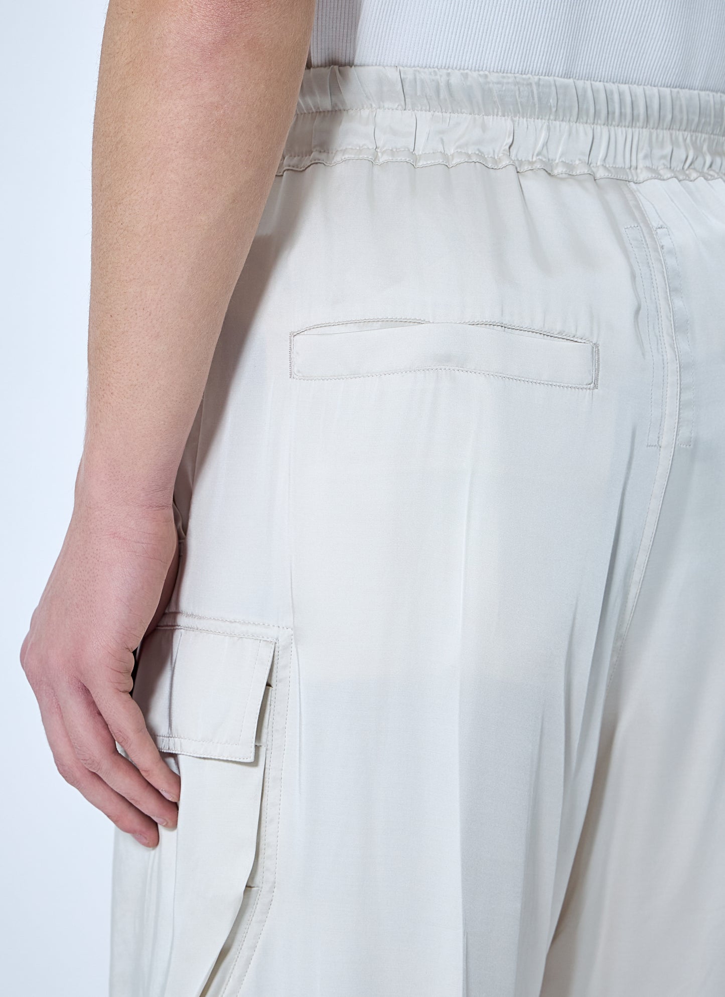 Rick Owens Men Satin Belas Cargo Pants RICK OWENS