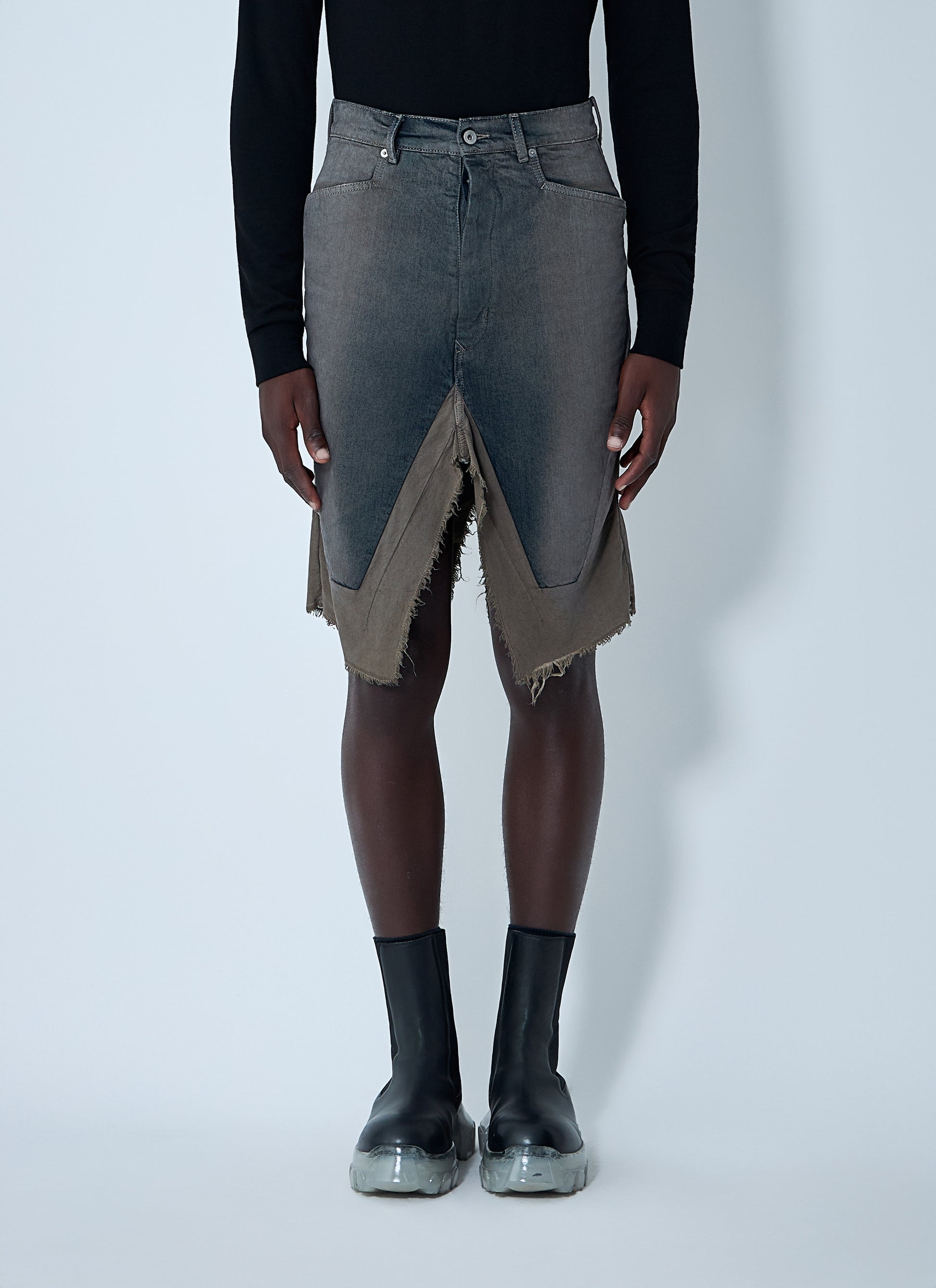 Rick Owens Men Slivered Midi Skirt RICK OWENS