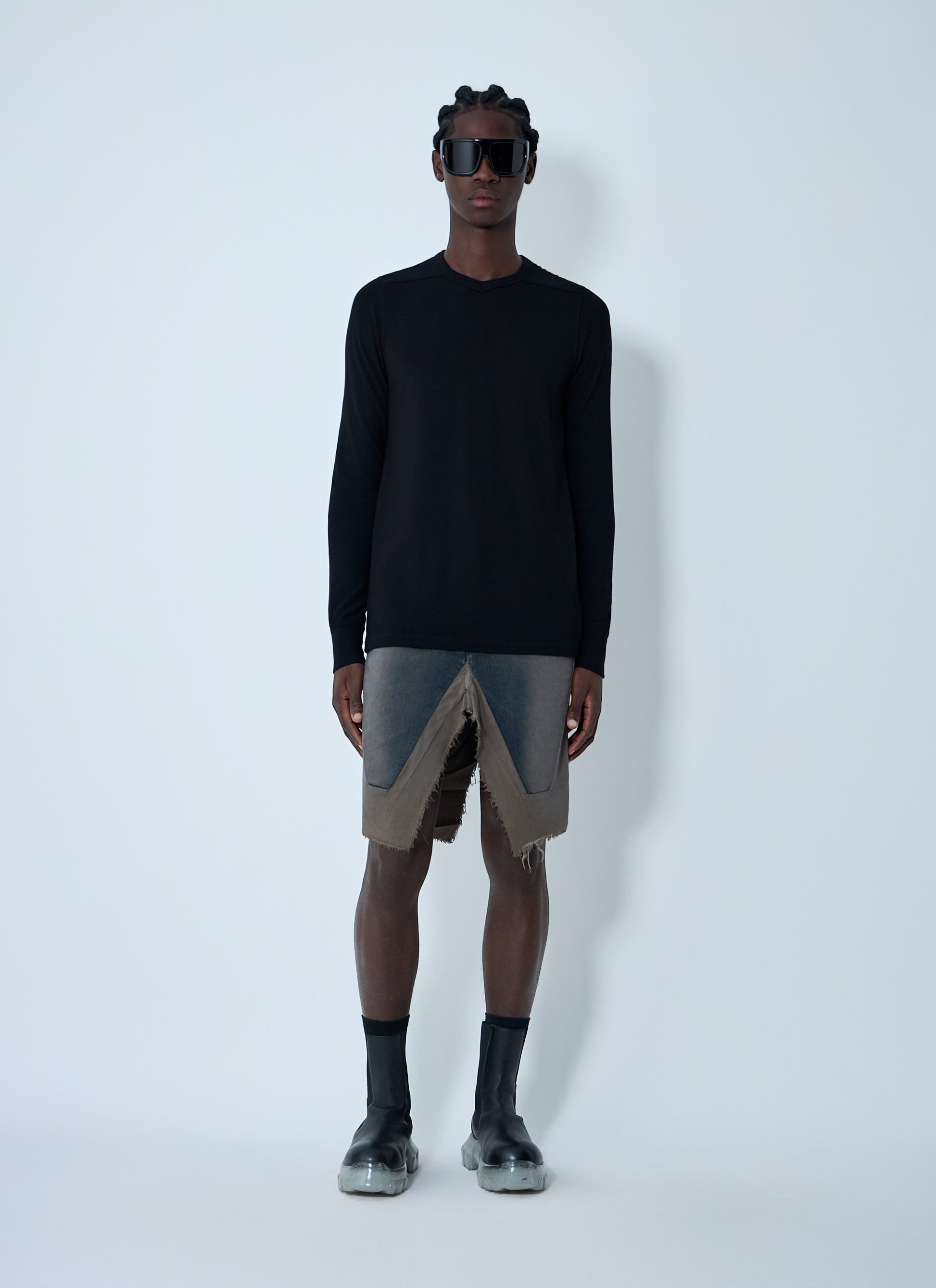 Rick Owens Men Slivered Midi Skirt RICK OWENS