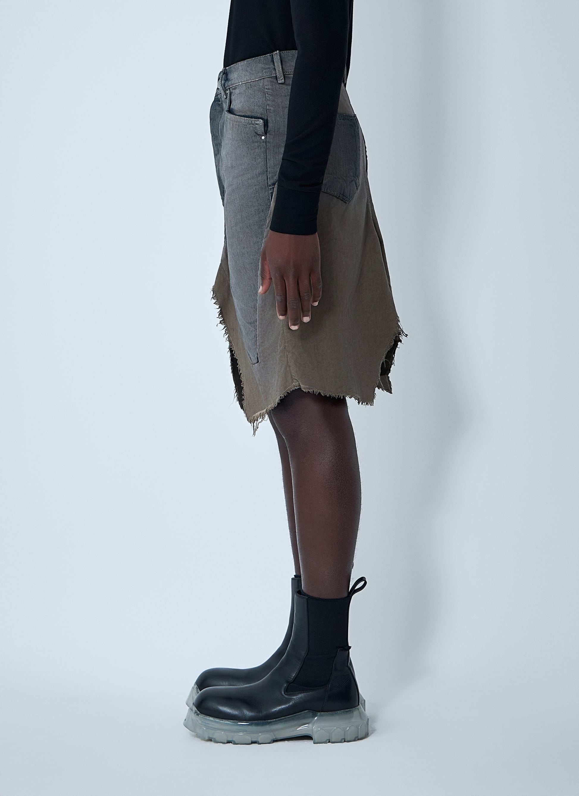 Rick Owens Men Slivered Midi Skirt RICK OWENS