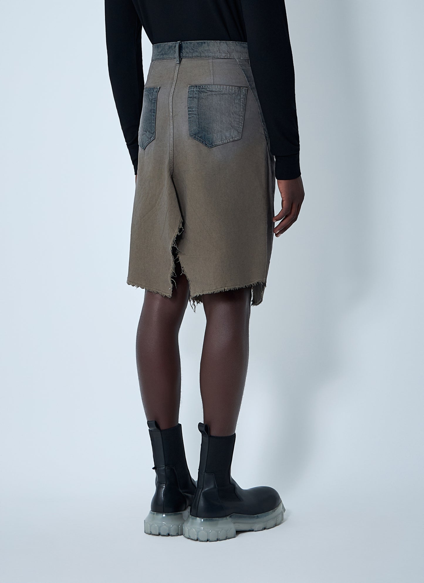 Rick Owens Men Slivered Midi Skirt RICK OWENS