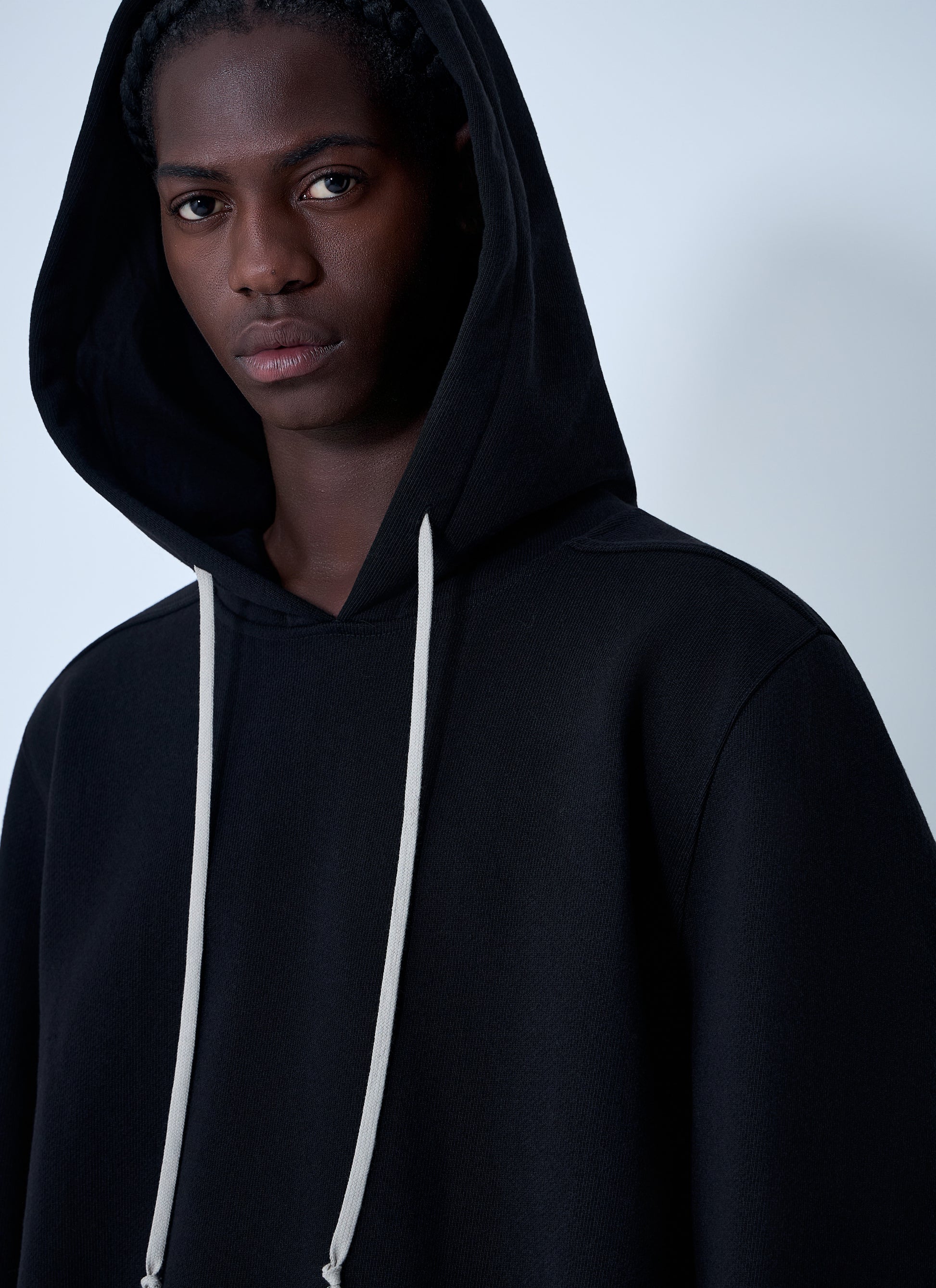 Rick Owens Men Cotton Hooded Sweatshirt RICK OWENS