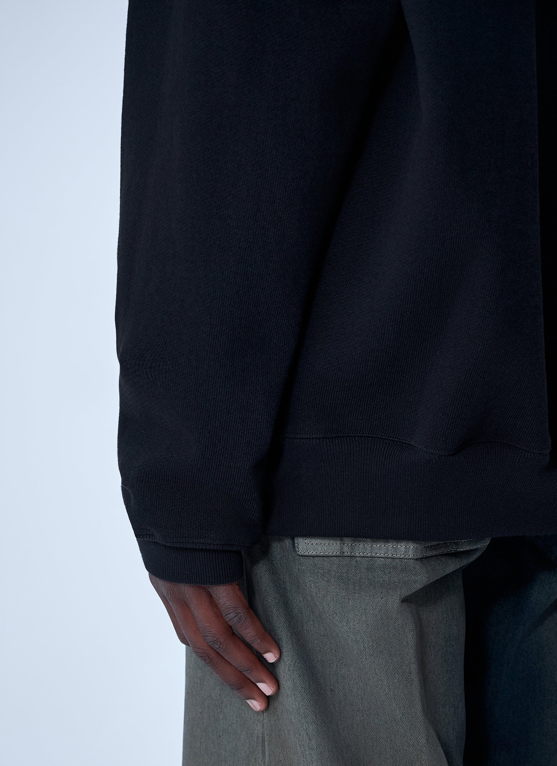 Rick Owens Men Cotton Hooded Sweatshirt RICK OWENS