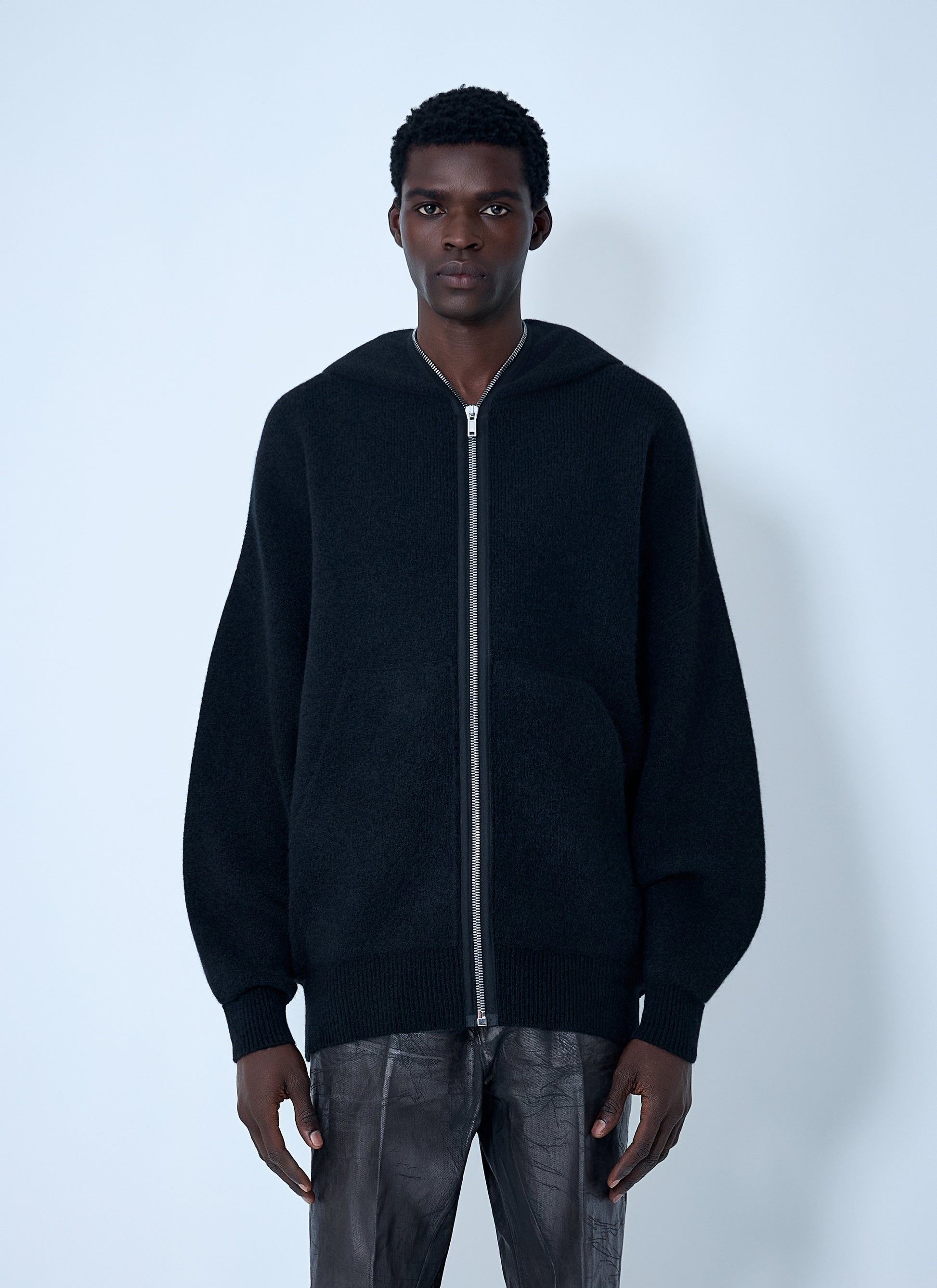Rick Owens Men Gimp Hooded Zip-Up Sweatshirt RICK OWENS