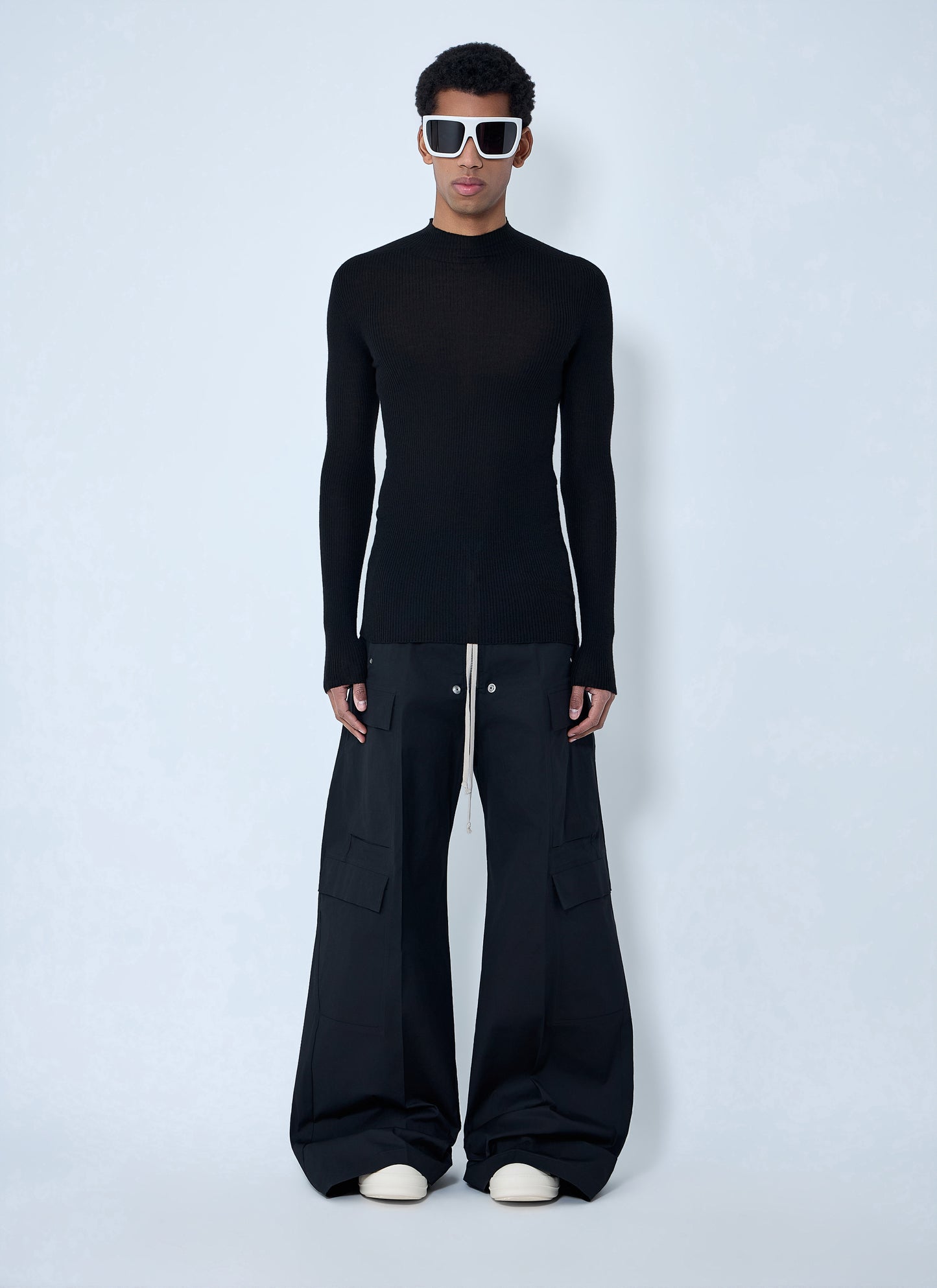 Rick Owens Men Ribbed Knit Long Sleeve Top RICK OWENS
