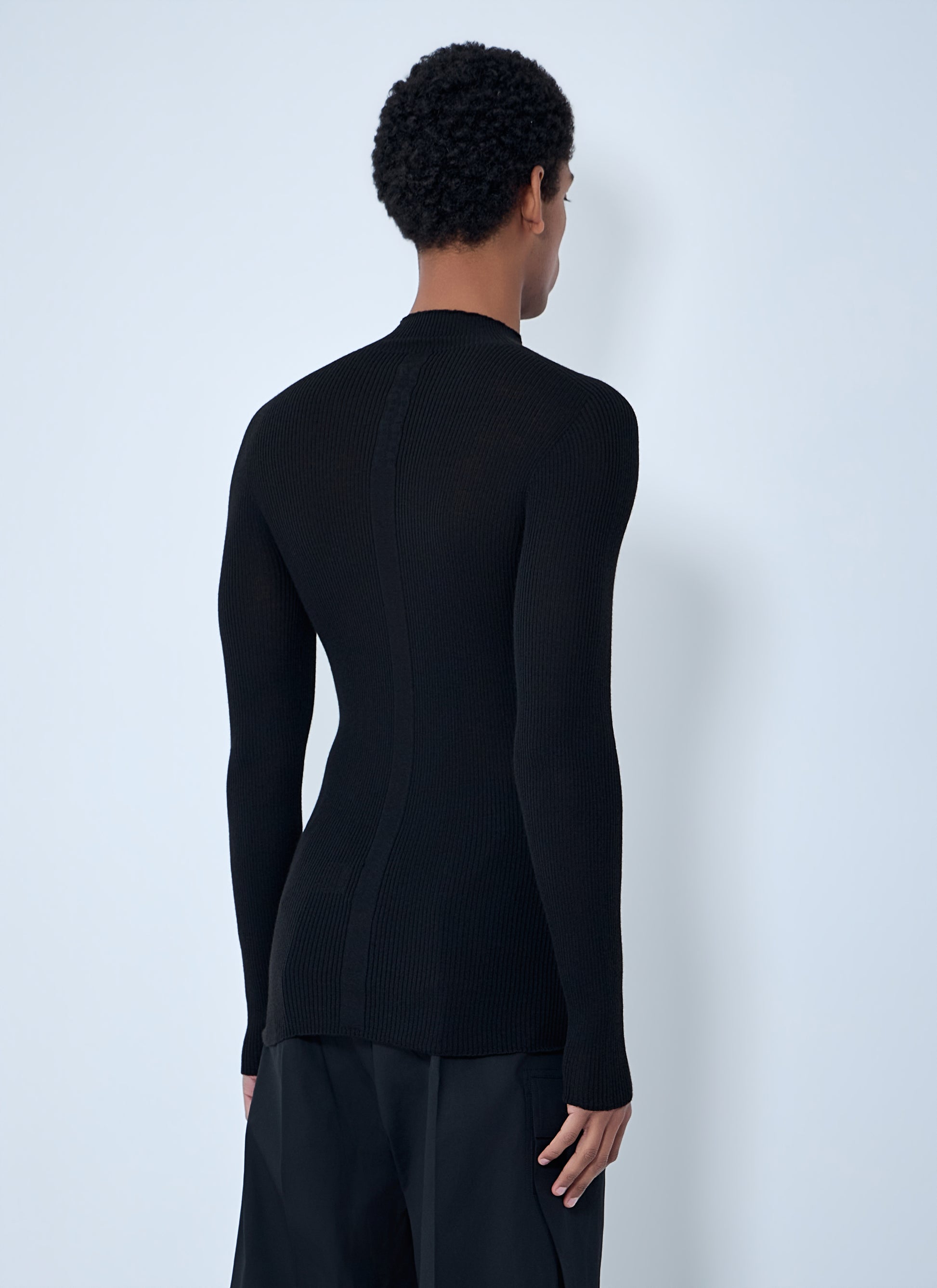 Rick Owens Men Ribbed Knit Long Sleeve Top RICK OWENS